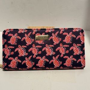 Simply Southern Black and Pink Turtle Wallet